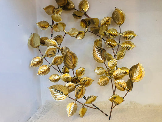 Brass and Copper Leaf Branches (set of 2)