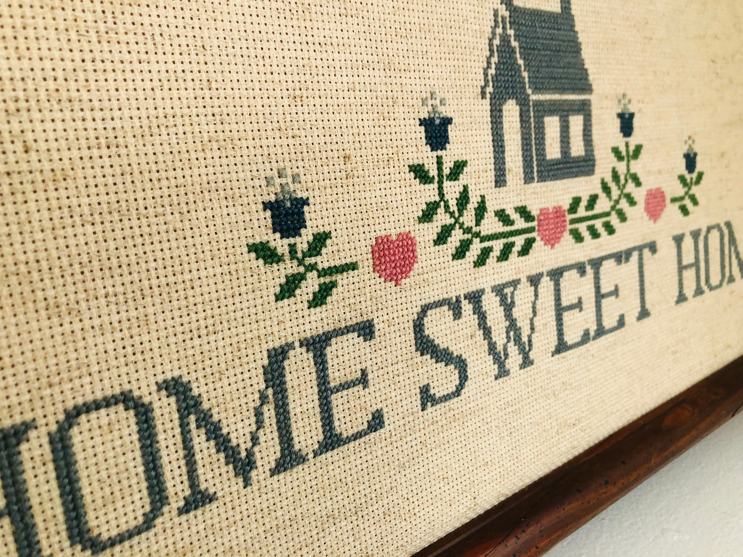 “Home Sweet Home” Cross Stitch Framed Art