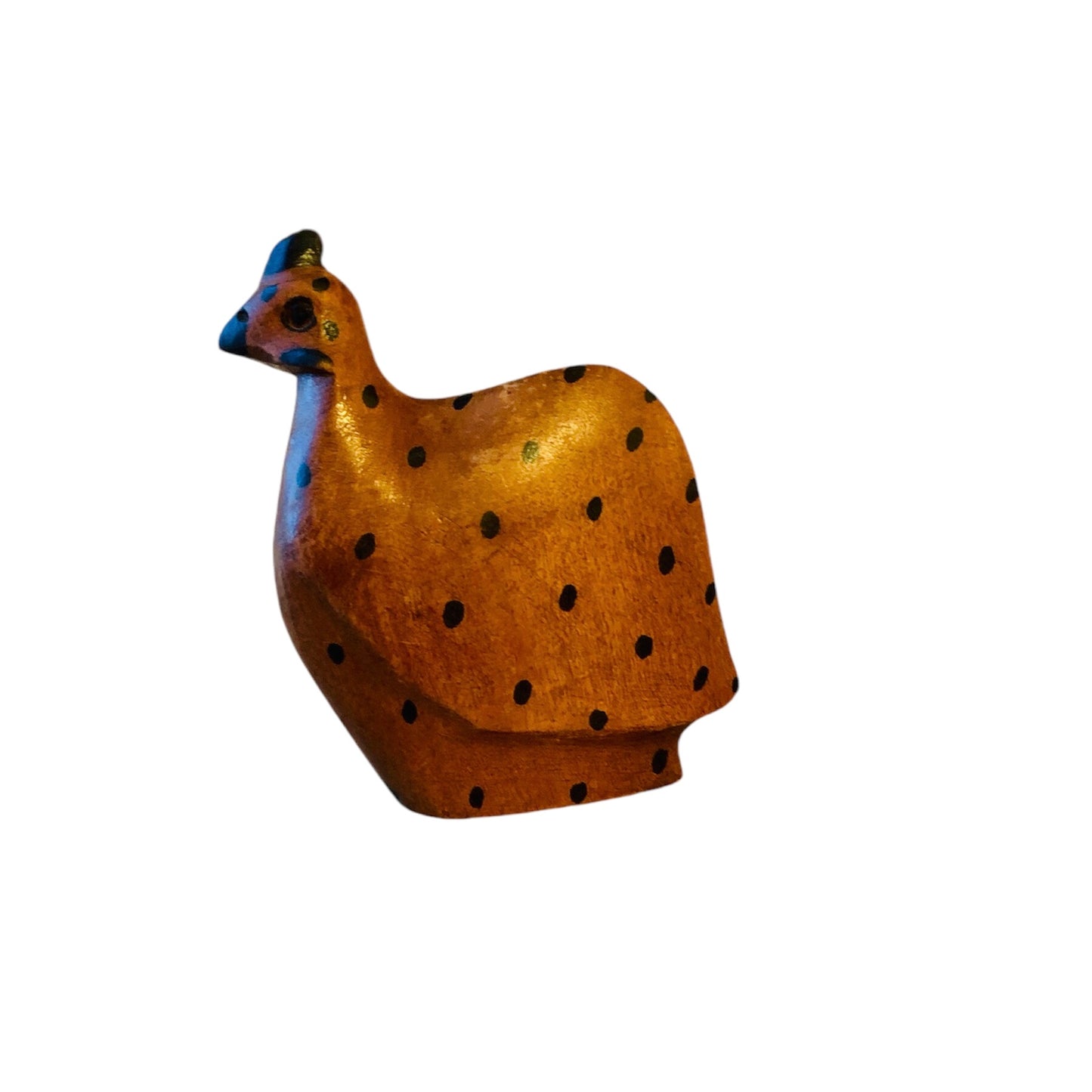 Wood carved Guinea fowl