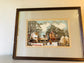 Winter scene cross stitch artwork