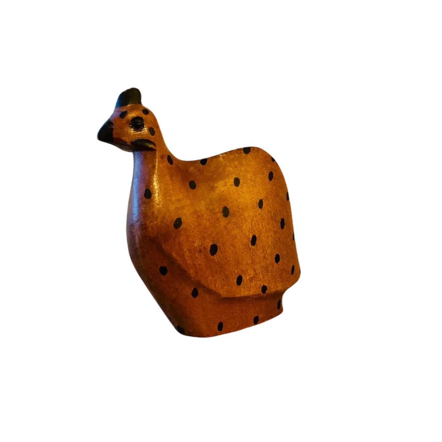 Wood carved Guinea fowl