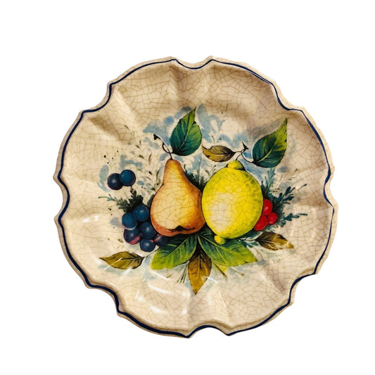 Decorative crackle fruit plate