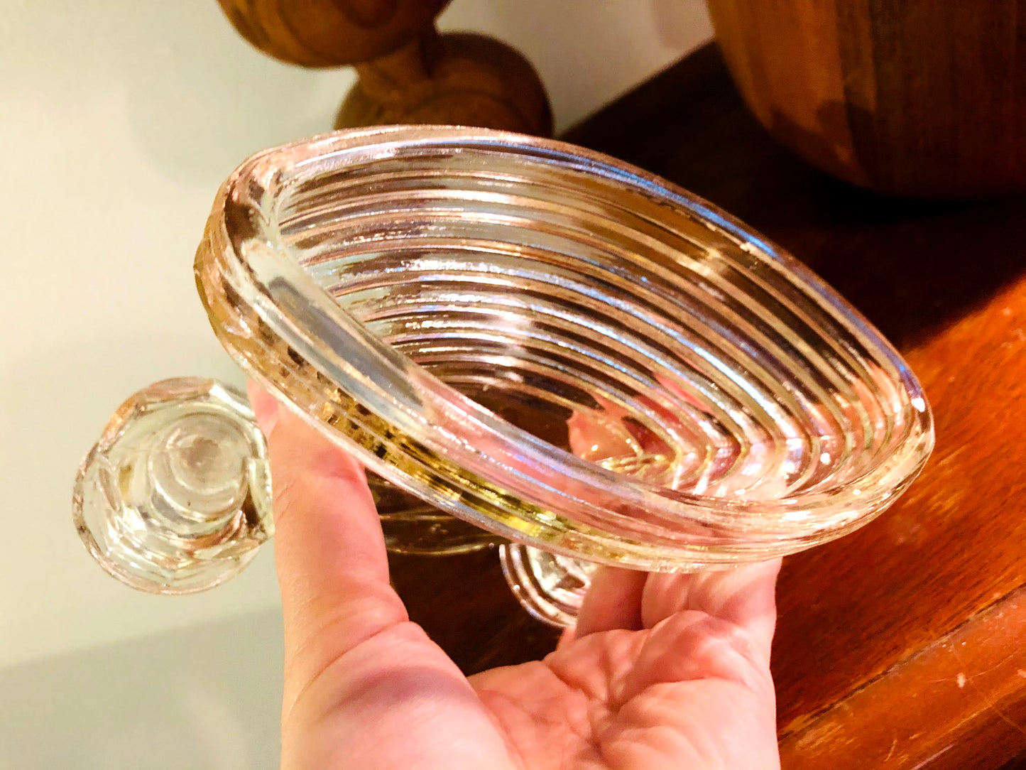 Glass Tapered Candle Holder