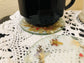 Dried flower glass coasters