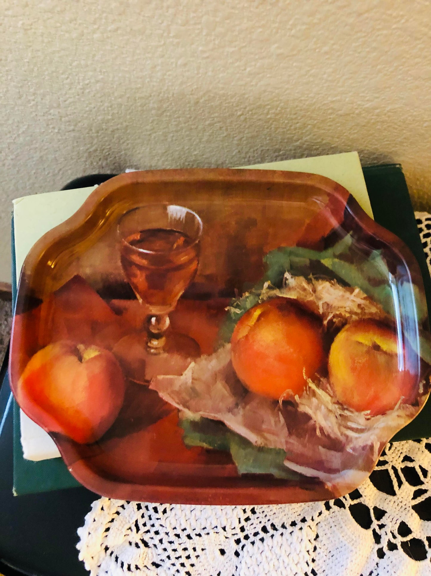 Lemon and Country Peaches Small Metal Trays