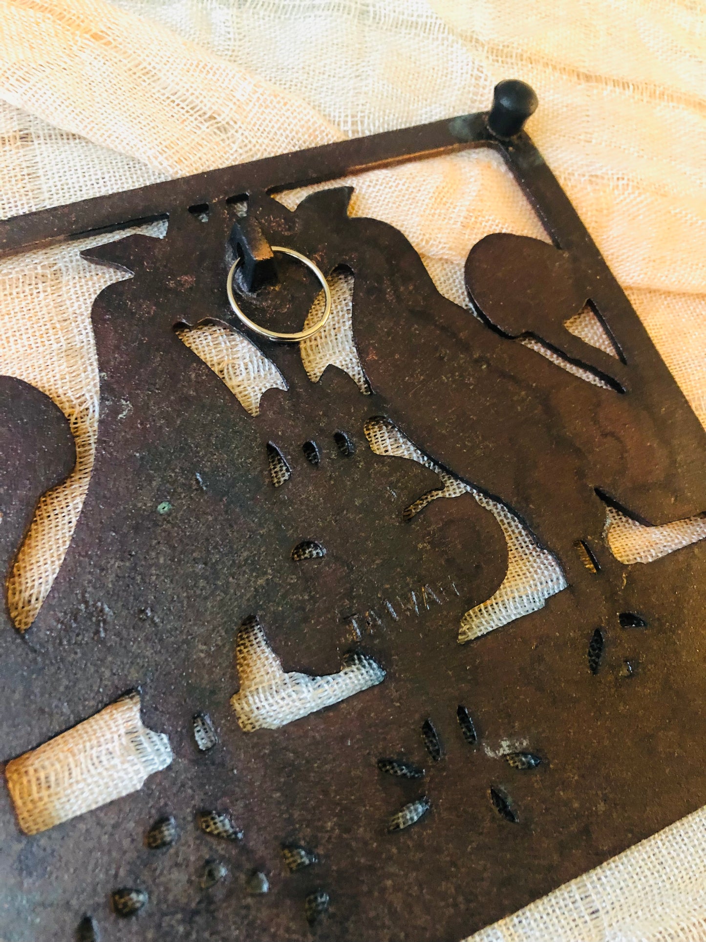 Copper Plated Metal Rooster Trivet