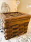 Wood Weave Basket/Box with Hinged Lid