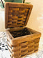 Wood Weave Basket/Box with Hinged Lid